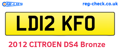 LD12KFO are the vehicle registration plates.