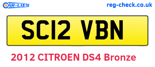 SC12VBN are the vehicle registration plates.