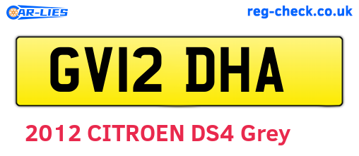 GV12DHA are the vehicle registration plates.