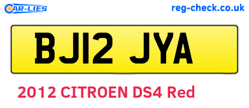 BJ12JYA are the vehicle registration plates.