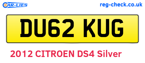 DU62KUG are the vehicle registration plates.