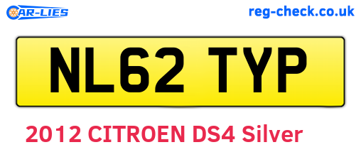 NL62TYP are the vehicle registration plates.