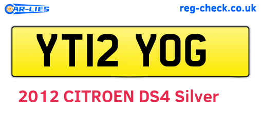 YT12YOG are the vehicle registration plates.