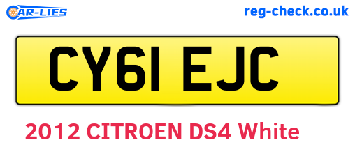 CY61EJC are the vehicle registration plates.
