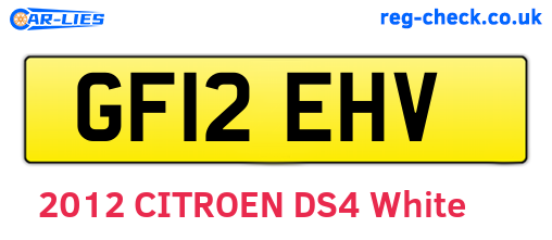 GF12EHV are the vehicle registration plates.