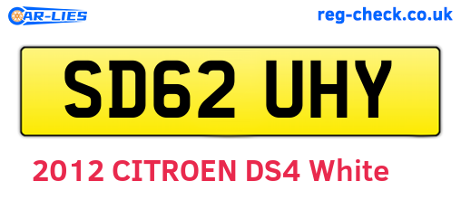 SD62UHY are the vehicle registration plates.