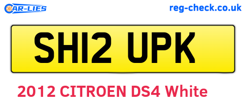 SH12UPK are the vehicle registration plates.