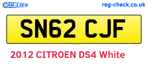 SN62CJF are the vehicle registration plates.