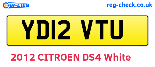 YD12VTU are the vehicle registration plates.