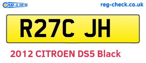 R27CJH are the vehicle registration plates.
