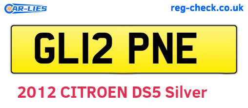 GL12PNE are the vehicle registration plates.
