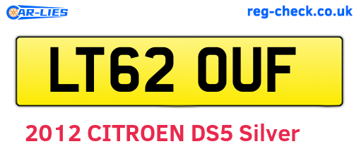 LT62OUF are the vehicle registration plates.