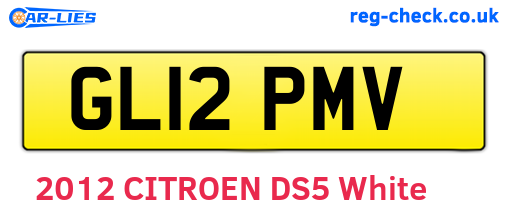 GL12PMV are the vehicle registration plates.