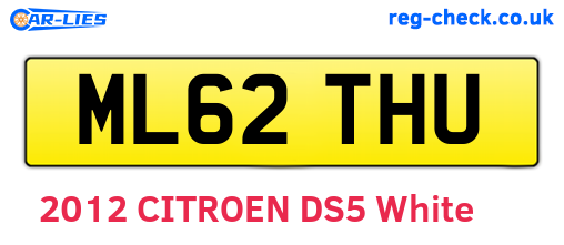 ML62THU are the vehicle registration plates.