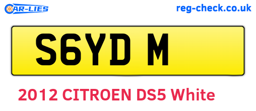 S6YDM are the vehicle registration plates.