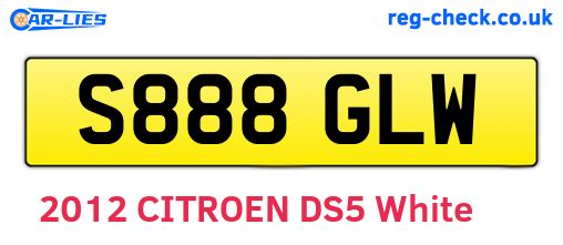 S888GLW are the vehicle registration plates.