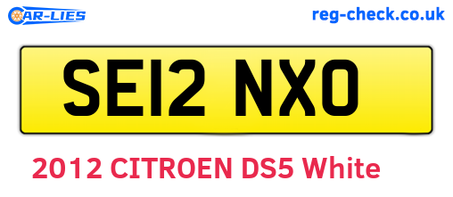 SE12NXO are the vehicle registration plates.