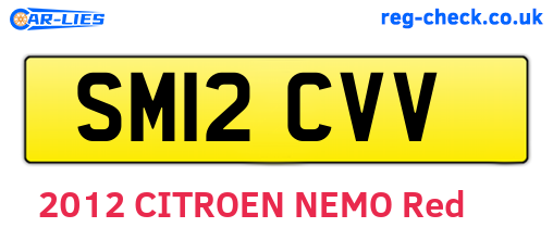 SM12CVV are the vehicle registration plates.