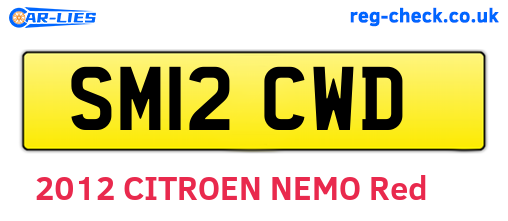 SM12CWD are the vehicle registration plates.