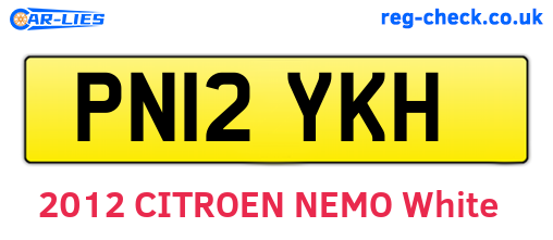PN12YKH are the vehicle registration plates.