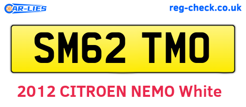 SM62TMO are the vehicle registration plates.