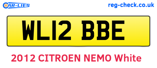 WL12BBE are the vehicle registration plates.