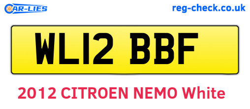 WL12BBF are the vehicle registration plates.