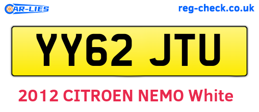 YY62JTU are the vehicle registration plates.