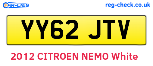 YY62JTV are the vehicle registration plates.