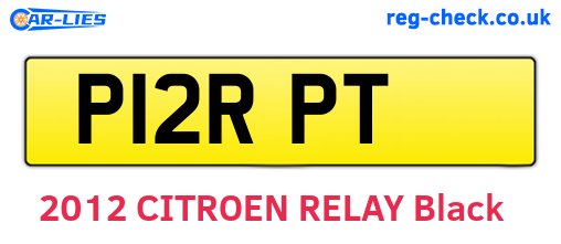 P12RPT are the vehicle registration plates.