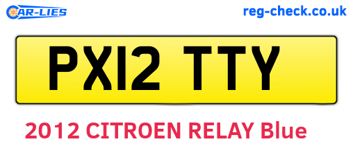 PX12TTY are the vehicle registration plates.