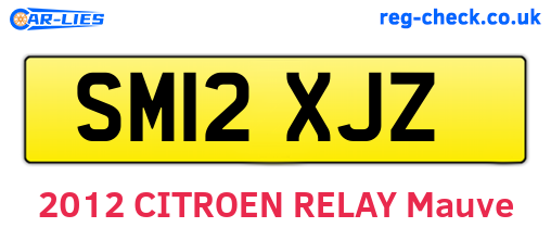 SM12XJZ are the vehicle registration plates.