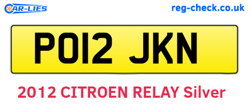 PO12JKN are the vehicle registration plates.