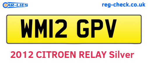 WM12GPV are the vehicle registration plates.