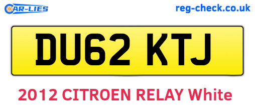 DU62KTJ are the vehicle registration plates.