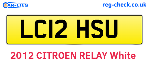 LC12HSU are the vehicle registration plates.