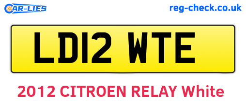 LD12WTE are the vehicle registration plates.