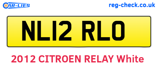 NL12RLO are the vehicle registration plates.