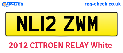 NL12ZWM are the vehicle registration plates.