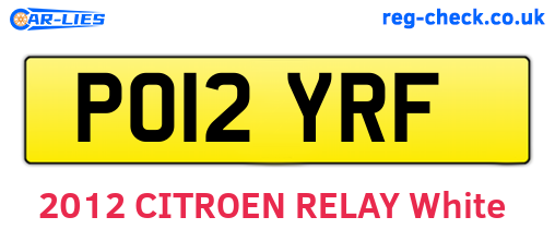 PO12YRF are the vehicle registration plates.