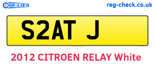 S2ATJ are the vehicle registration plates.