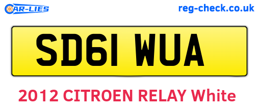 SD61WUA are the vehicle registration plates.