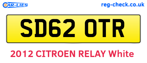 SD62OTR are the vehicle registration plates.