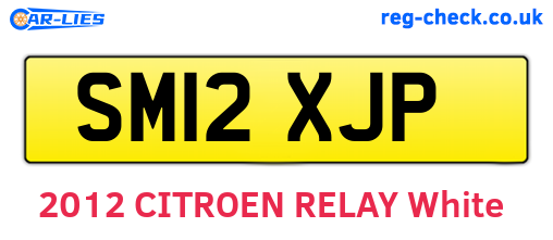 SM12XJP are the vehicle registration plates.