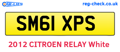SM61XPS are the vehicle registration plates.