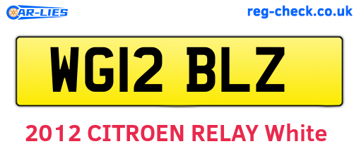 WG12BLZ are the vehicle registration plates.