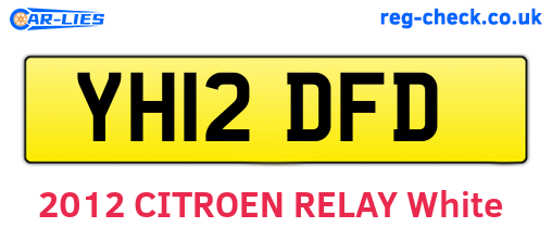 YH12DFD are the vehicle registration plates.