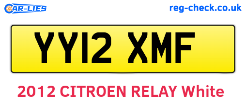 YY12XMF are the vehicle registration plates.