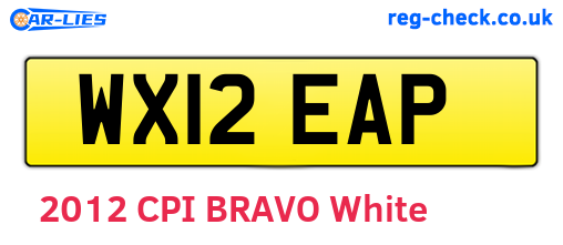 WX12EAP are the vehicle registration plates.