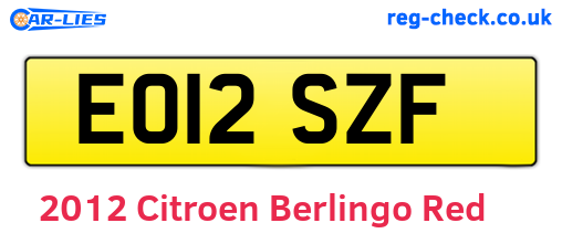 Red 2012 Citroen Berlingo (EO12SZF)